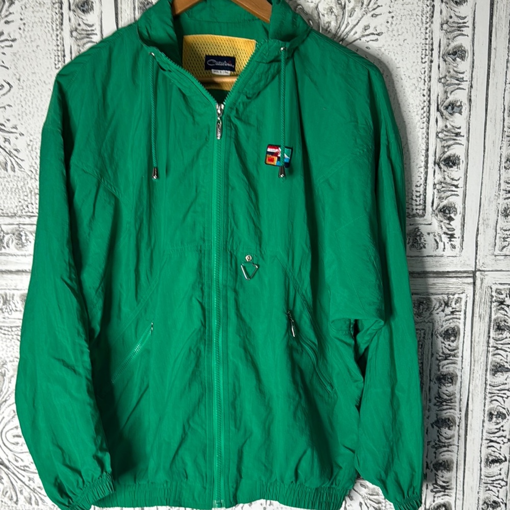 Vtg Catalina Green Windbreaker Lightweight Jacket